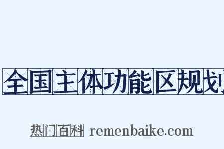 全国主体功能区规划是什么意思的图片